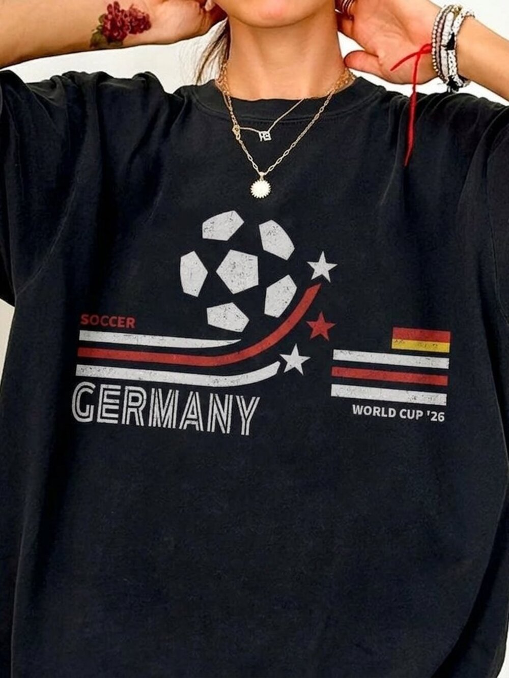 Vintage Germany Soccer Tee, Retro Football Fan Graphic Shirt